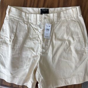 Todd Snyder Cream High Waist Shorts